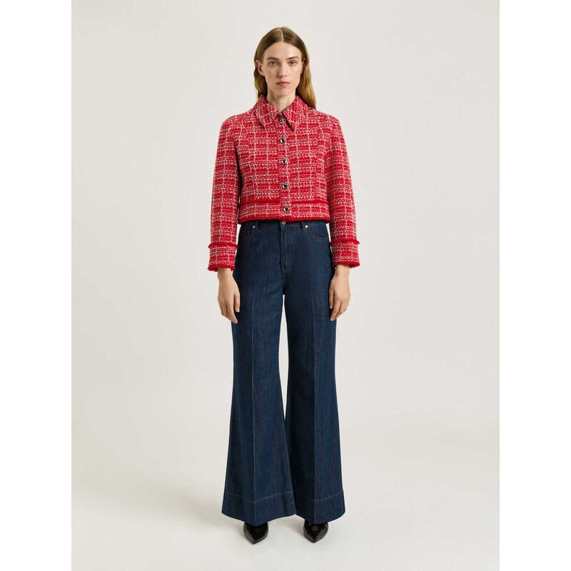 Veronika Maine European Boucle Cropped Jacket image number 3
